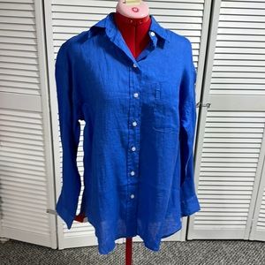 Oversized Linen button down shirt.